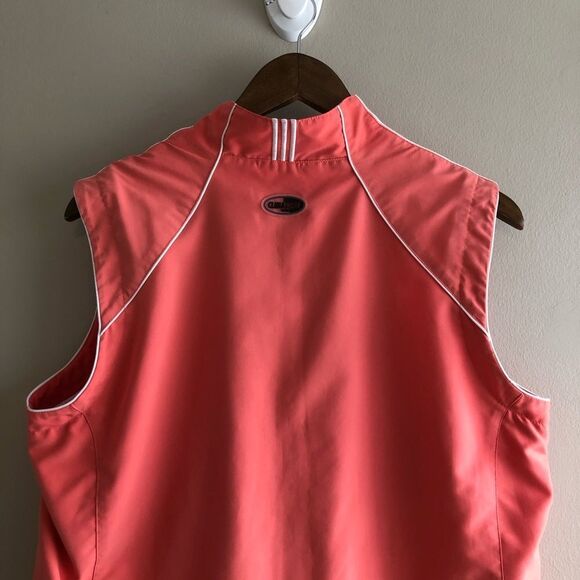 Adidas Retro Sporty Hiking Workout Sleeveless Zip Up Jacket Vest Top Pink - Picture 6 of 14